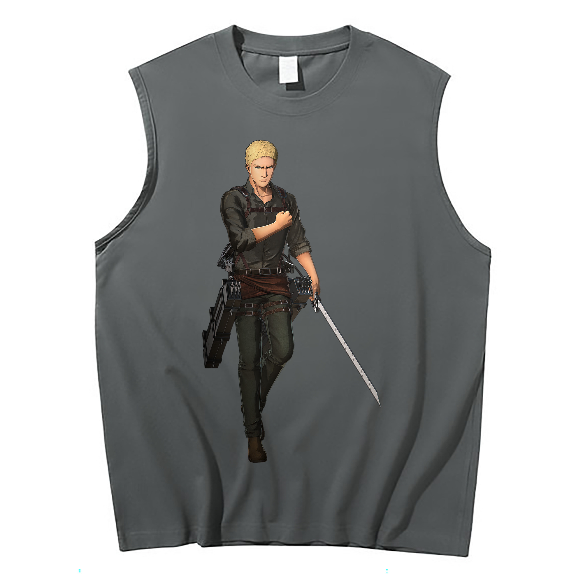（画像用） 進撃の巨人 ライナー・ブラウン Attack on Titan Reiner Braun コットン100％タンクトップ（フロントプリント）